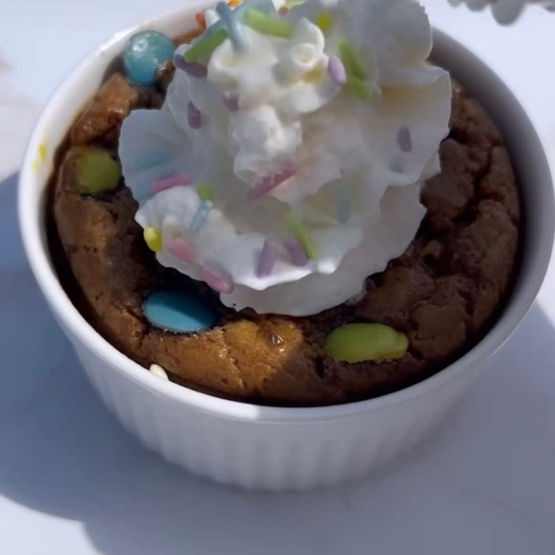 Baked oats birthday cake