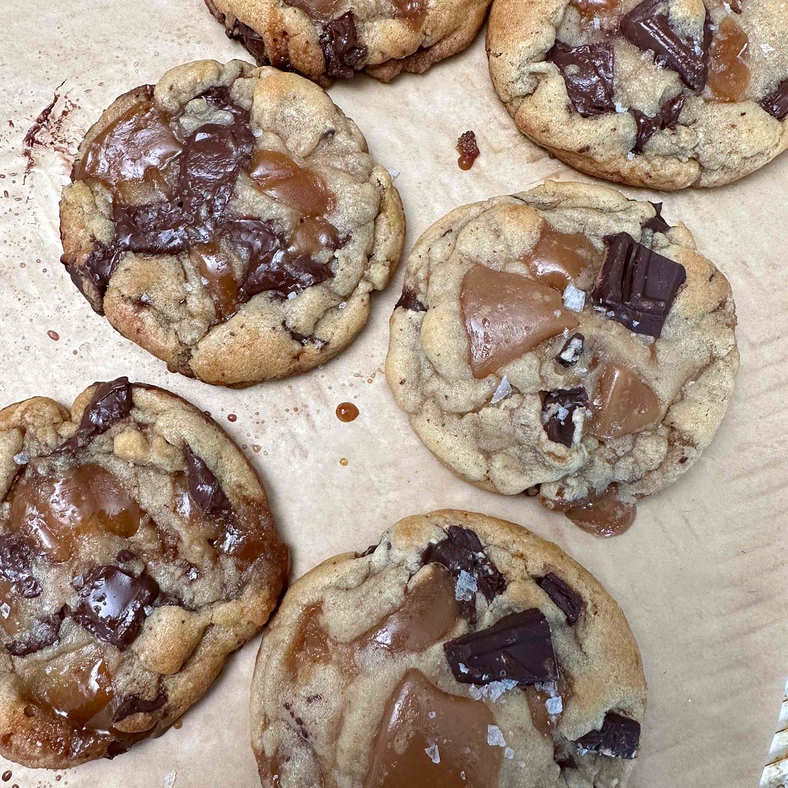 Brown Butter Chocolate Chip Cookies with Homemade Toffee