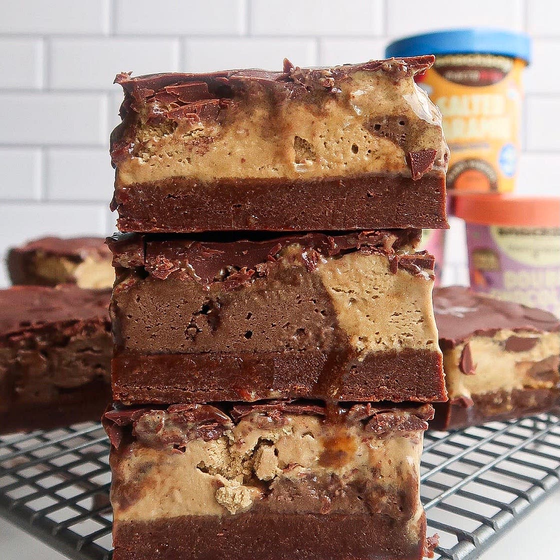 No-Bake Ice Cream Brownie