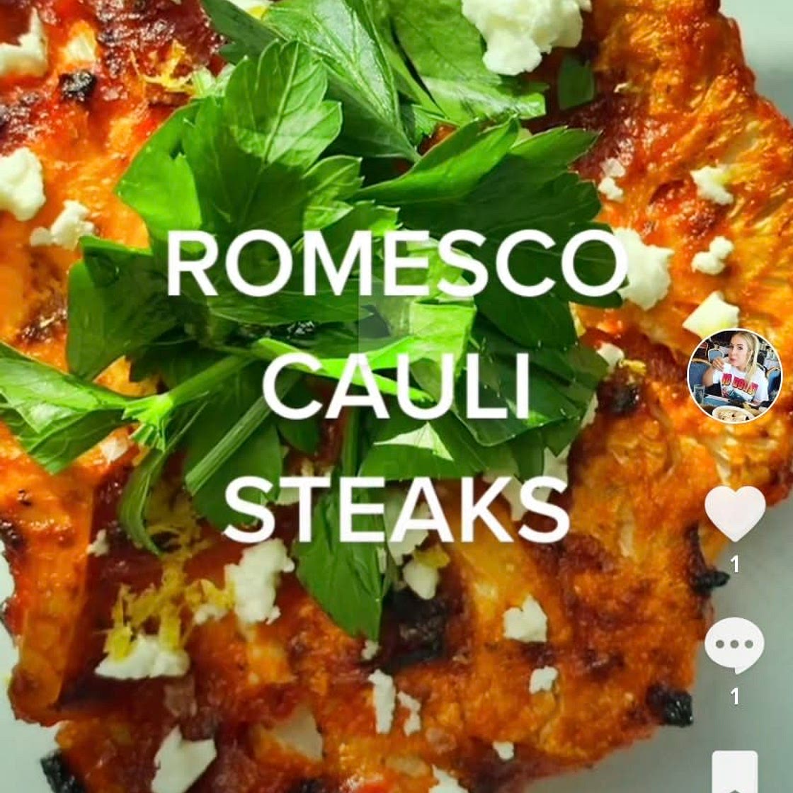 Romesco Cauliflower Steak