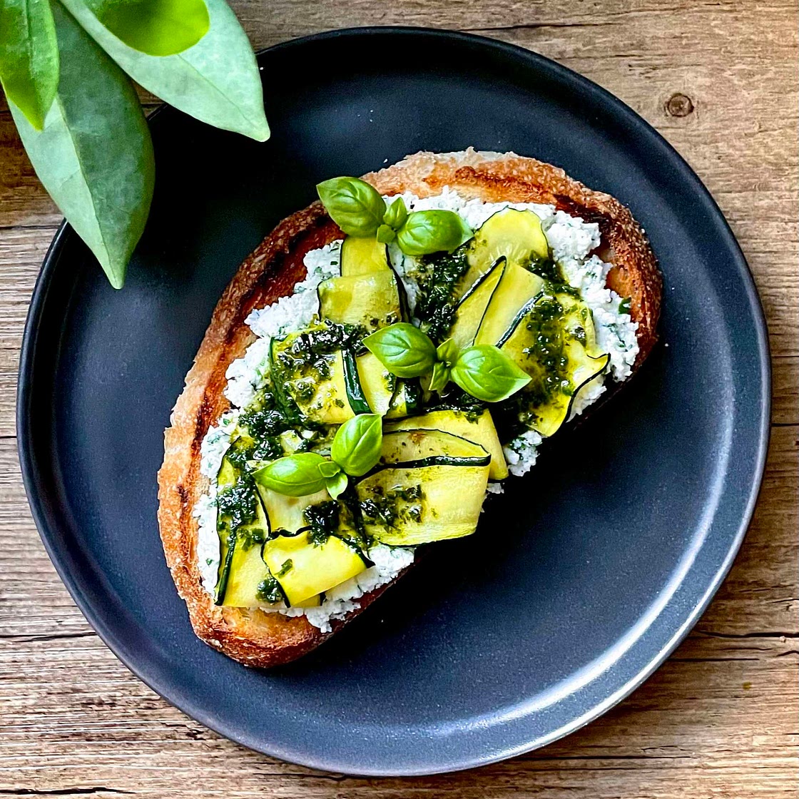 Zucchini Ricotta Toast