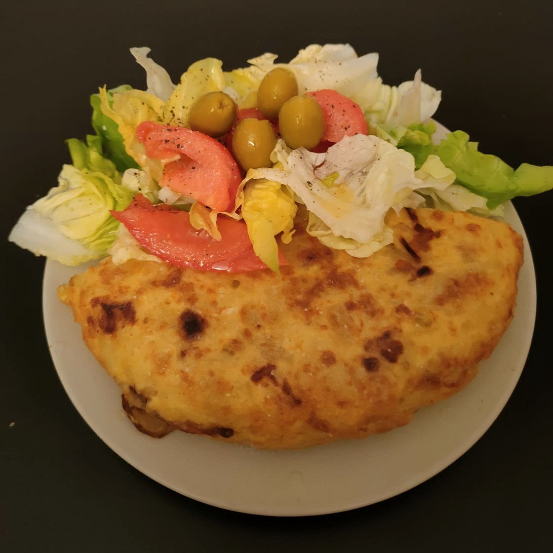 Tortilla de patatas con cebolla
