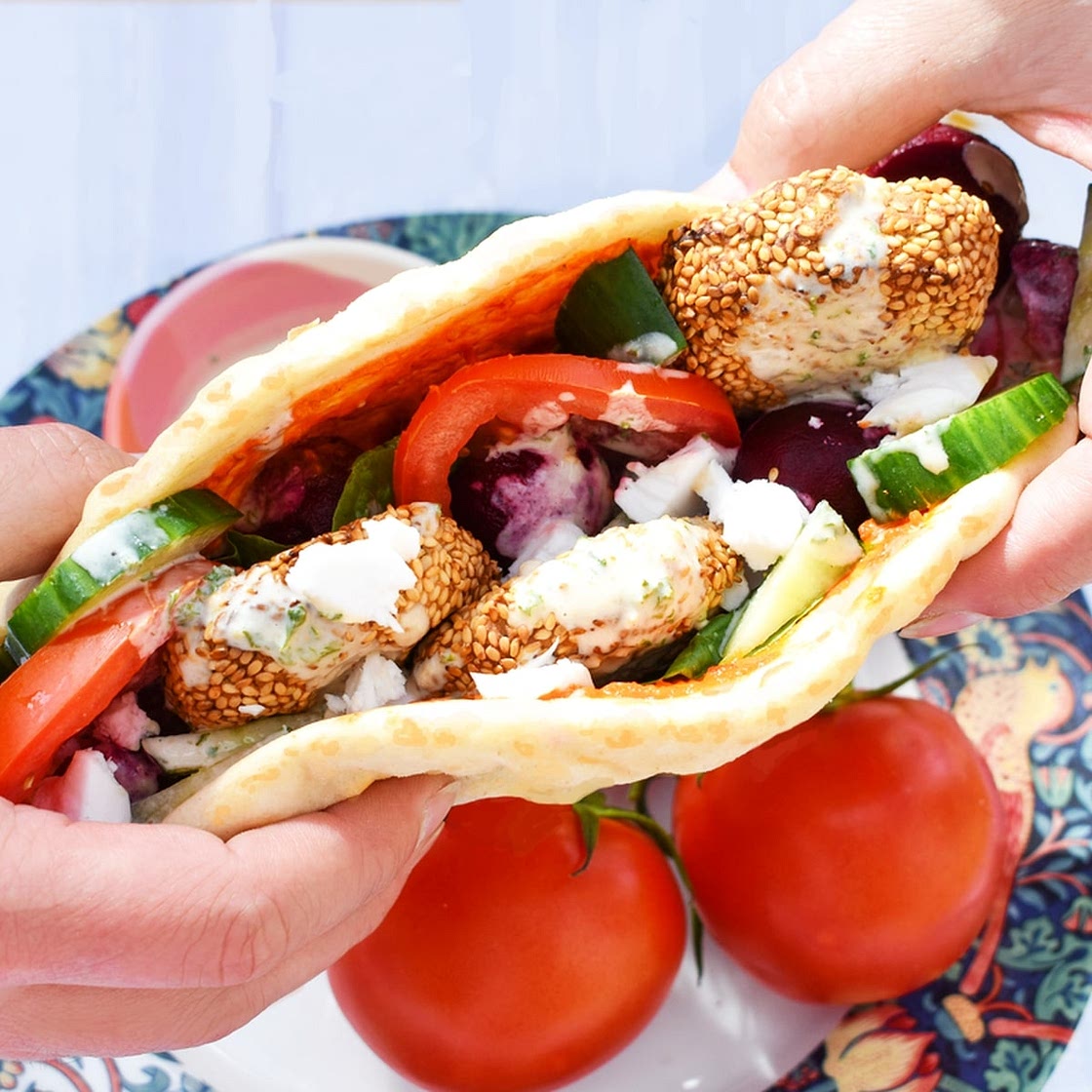 Lebanese Falafel Wrap with Tahini Dressing