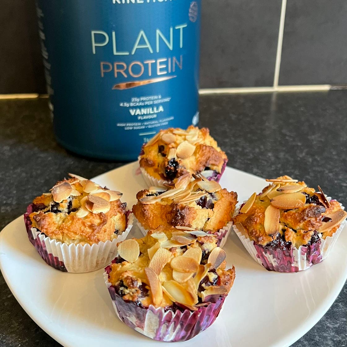 Blueberry, Almond & Vanilla Plant Protein Muffins