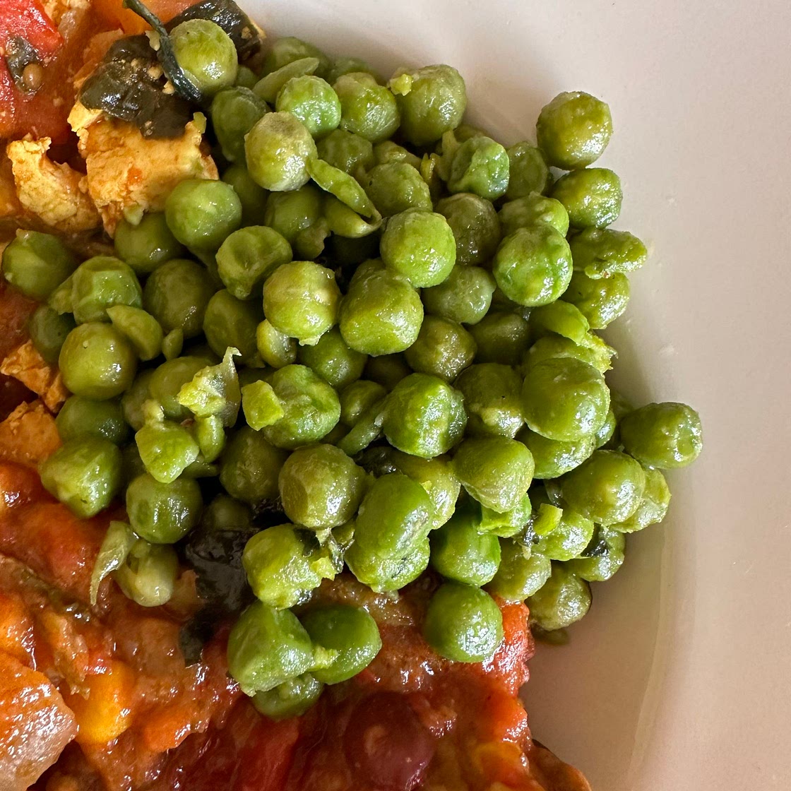 Peas with mint 