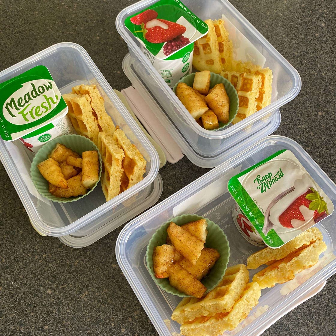 Toddler Breakfast Meal Prep | Pumpkin Waffles + Cinnamon Apples