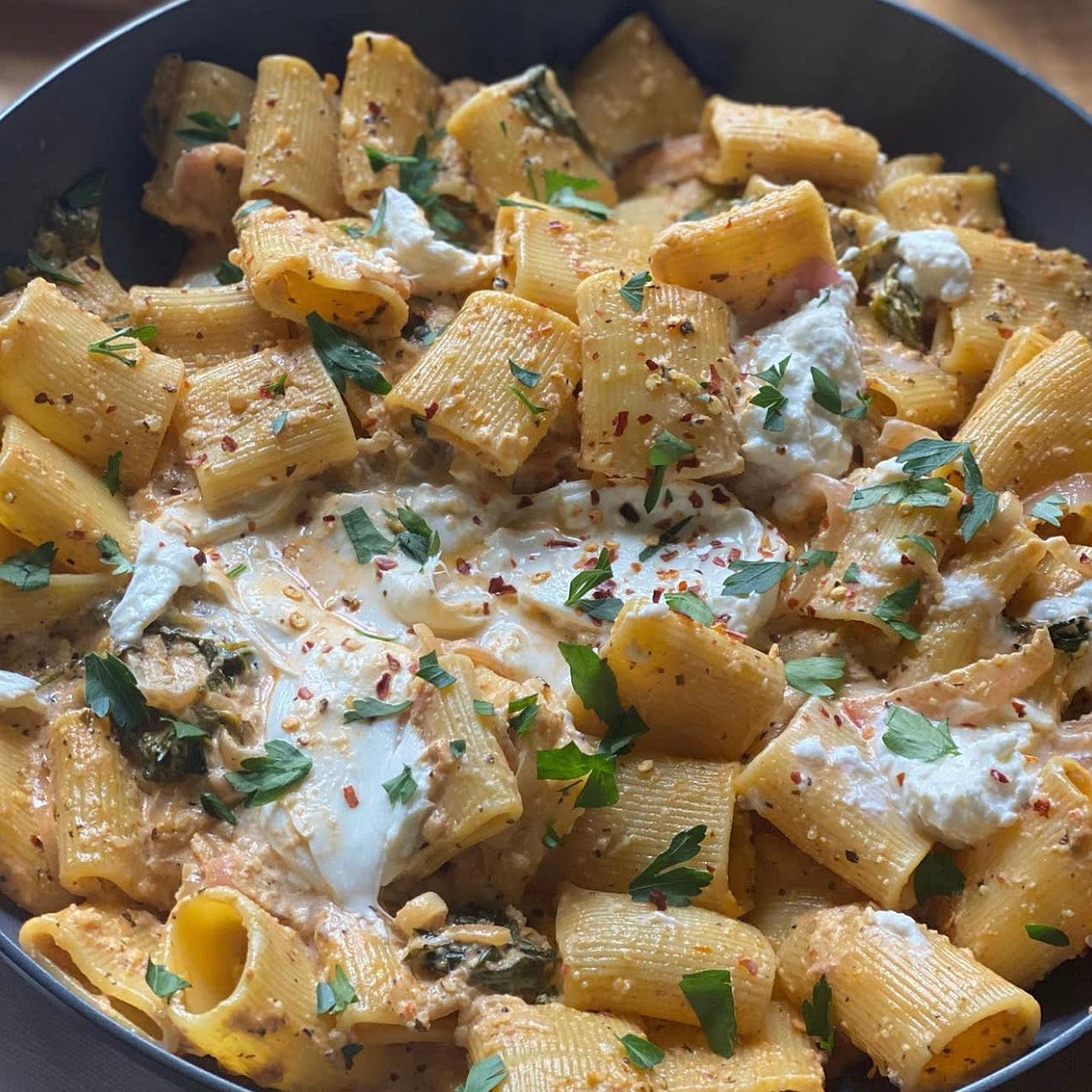 Creamy Sun-Dried Tomato, Shallot, & Lemon Pasta