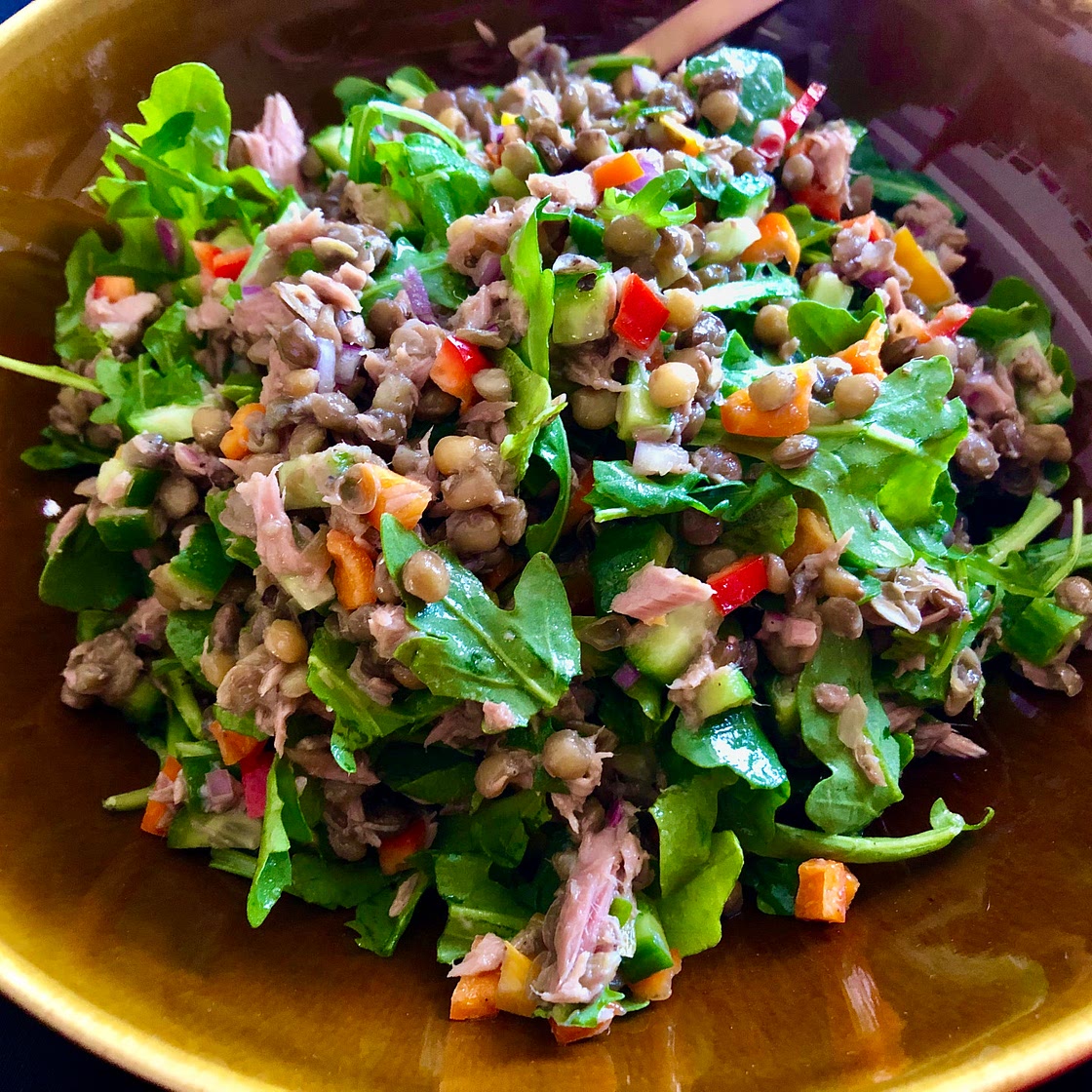 Lentil & Tuna Mediterranean Salad