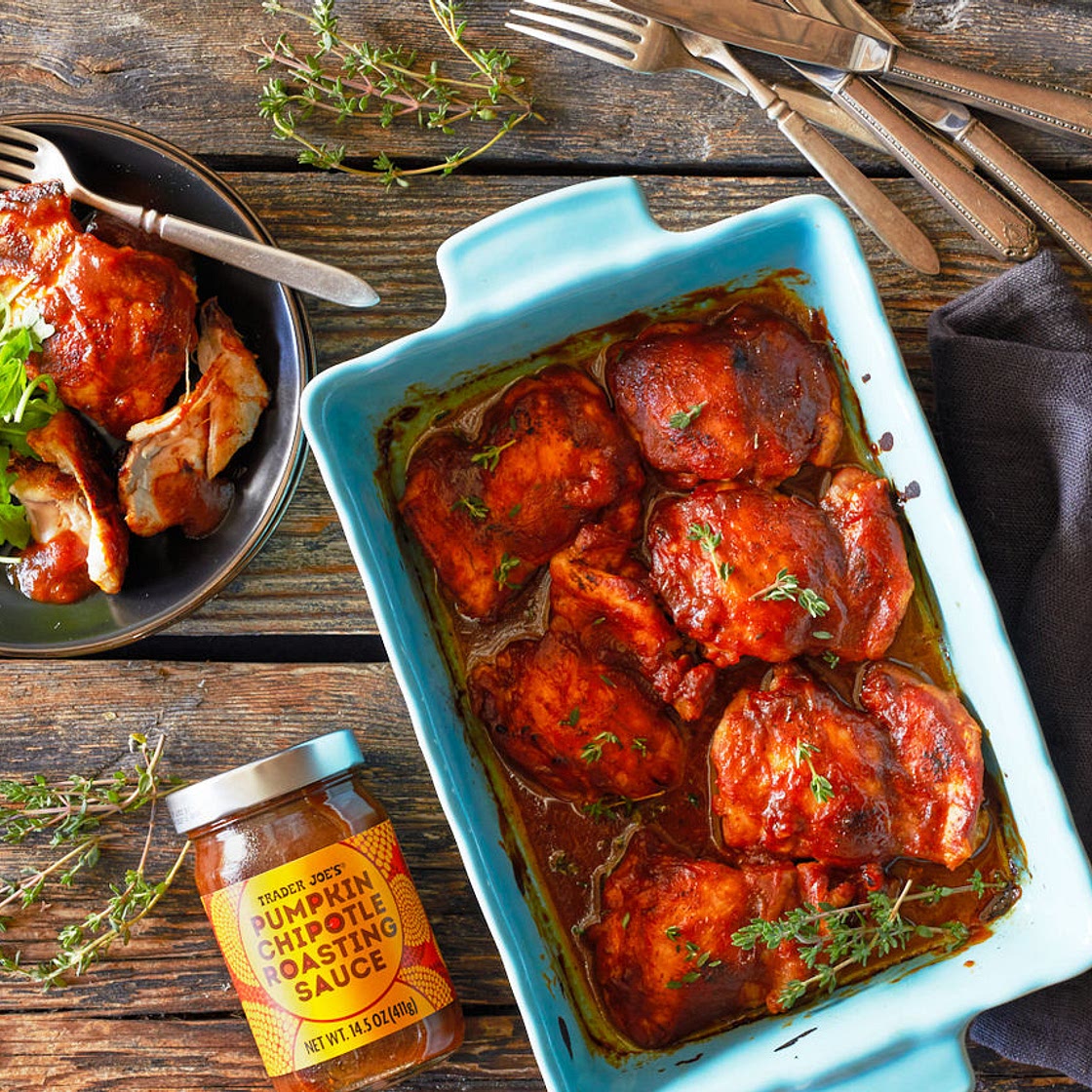 Roasted Pumpkin Chipotle Chicken Thighs