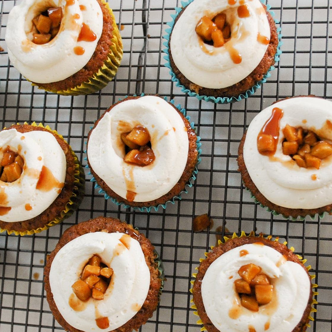 Chai Toffee Apple Cupcakes