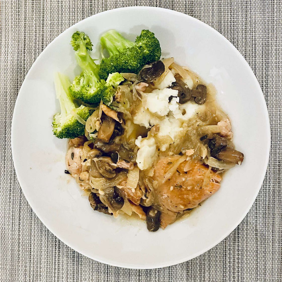Cider Braised Chicken with Caramelized Onions
