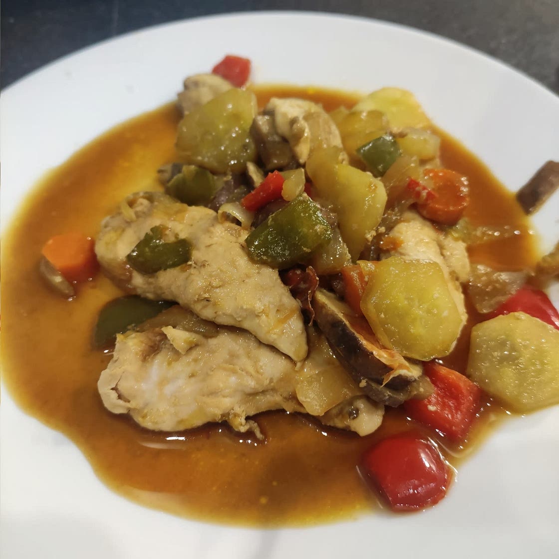 Receta de Salteado de pollo con verduras