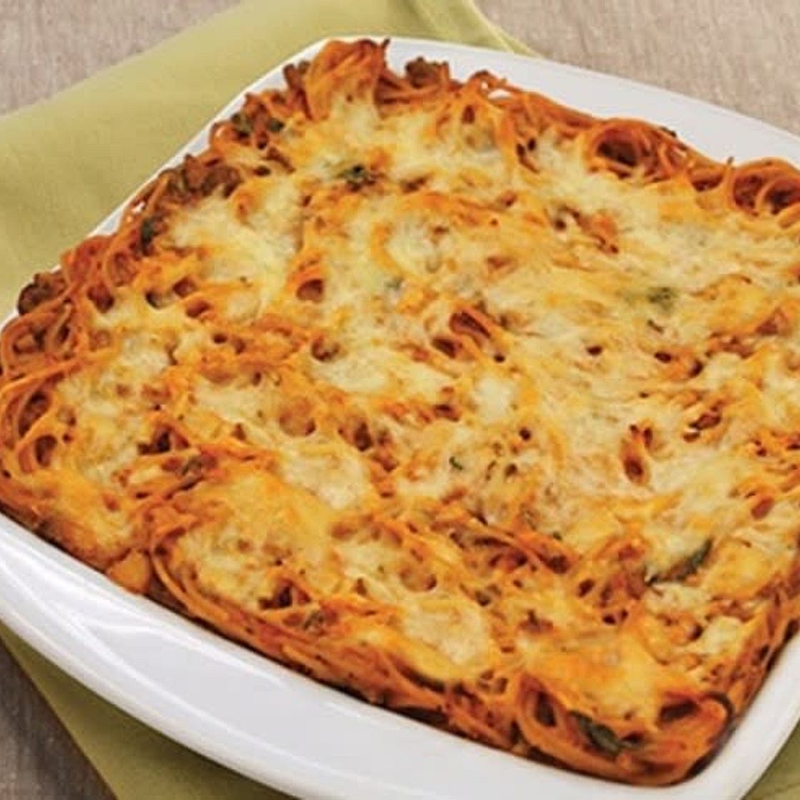 Pork and Spaghetti Bake