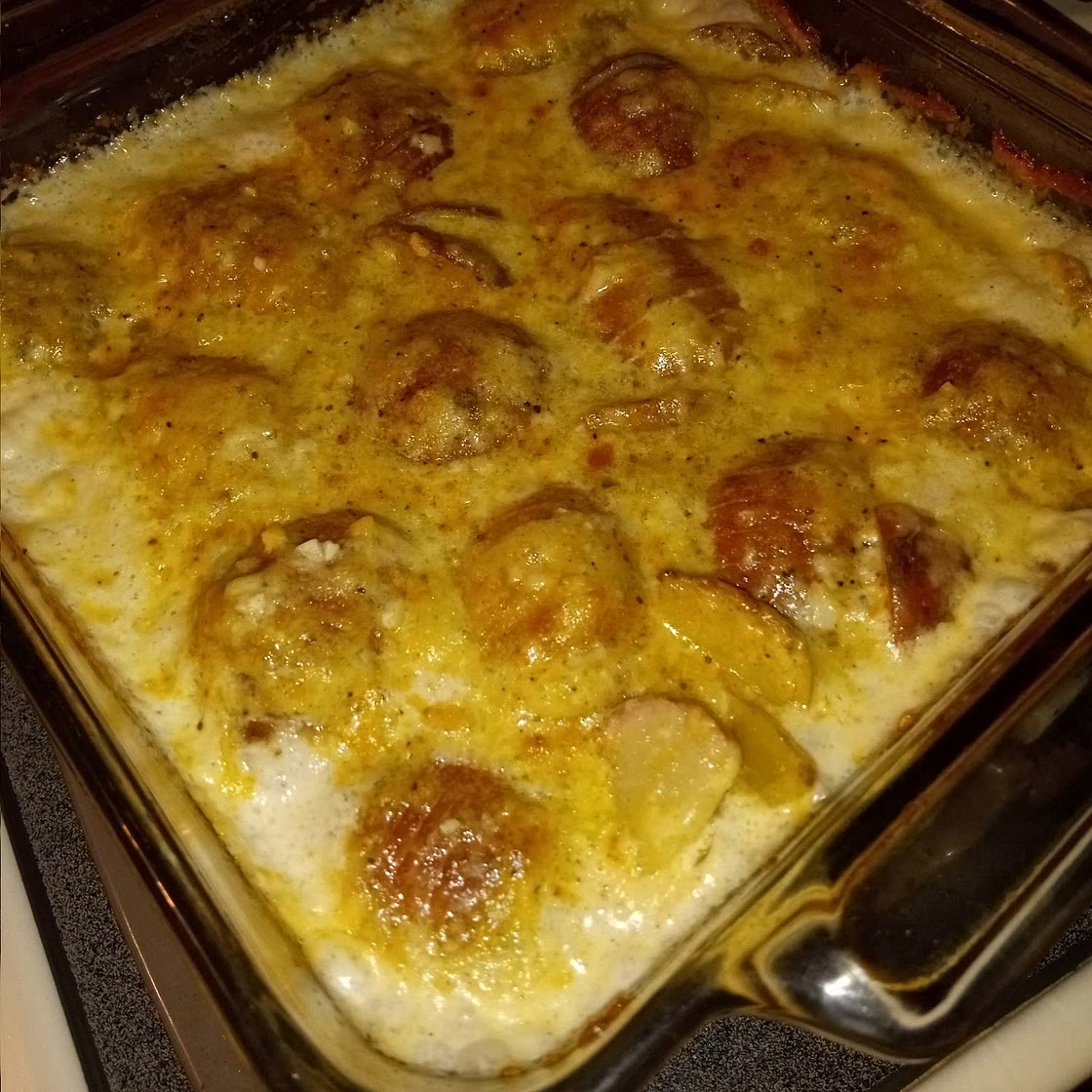 Hasselback Potato Gratin