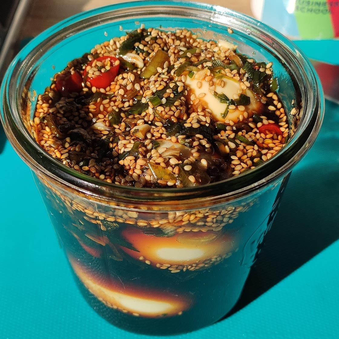 Oeufs Ramen au sause soja
