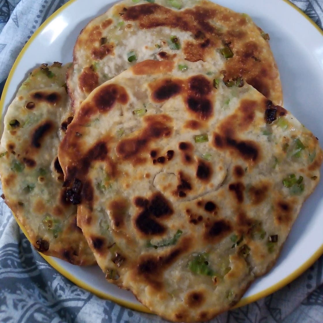 Flakey Scallion Pancakes
