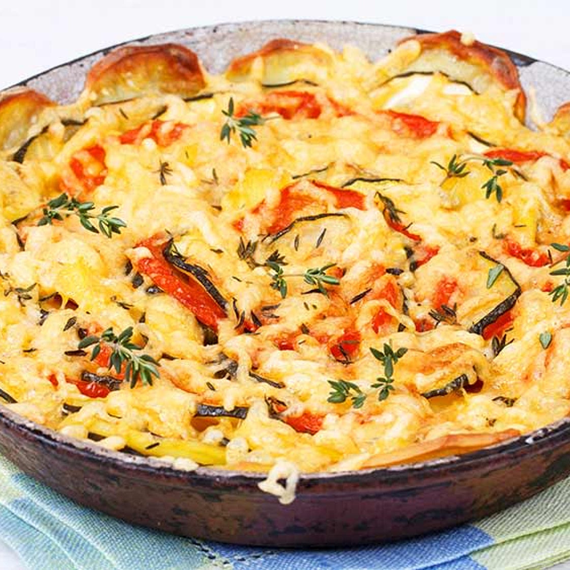 Süßkartoffel -Auflauf