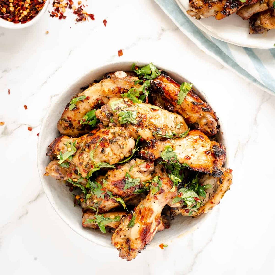 Zesty Baked Italian Style Chicken Wings