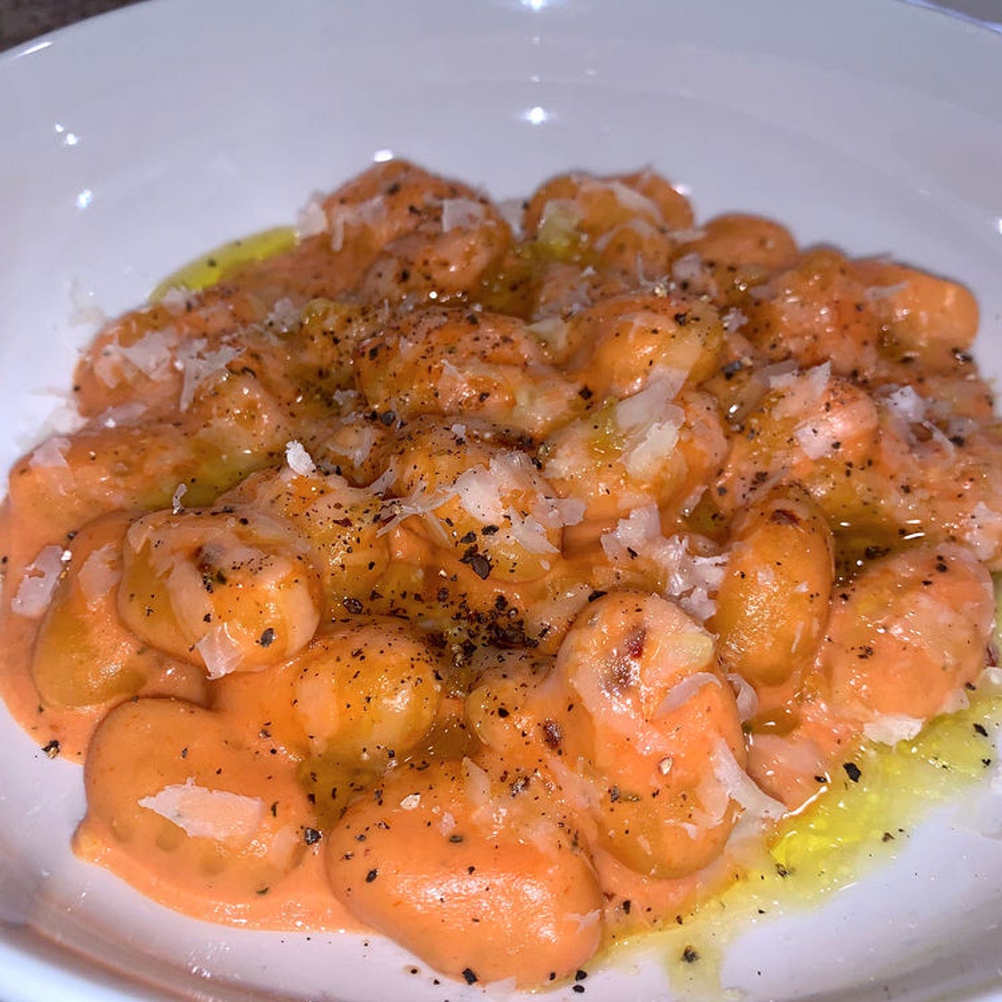 GNOCCHI IN SPICY CREAMY TOMATO SAUCE