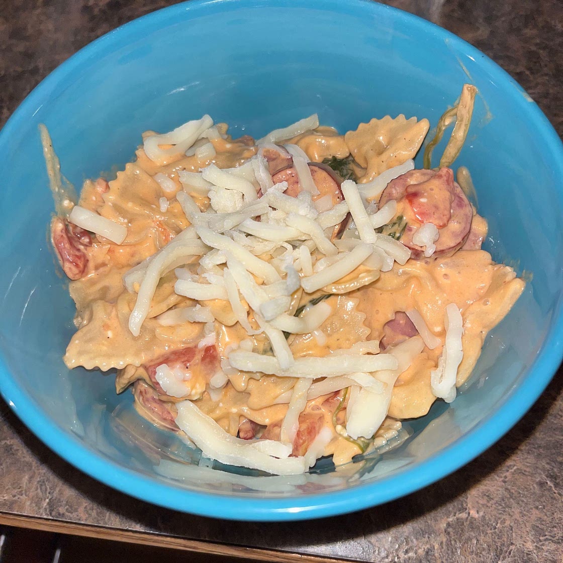 Creamy Smoked Sausage and Spinach Pasta