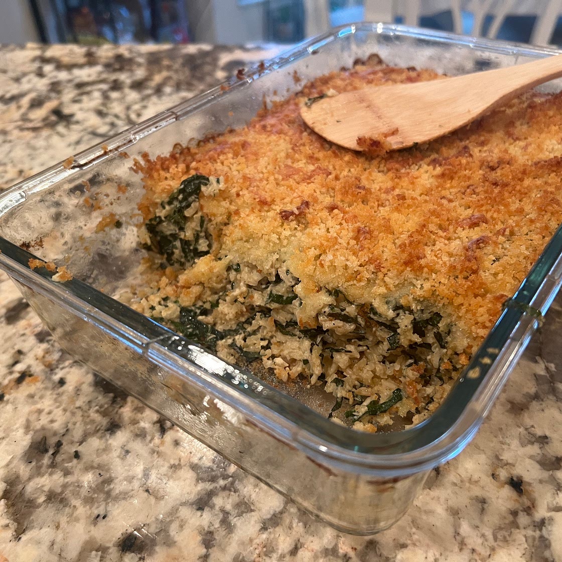 Kale and Brown Rice Gratin