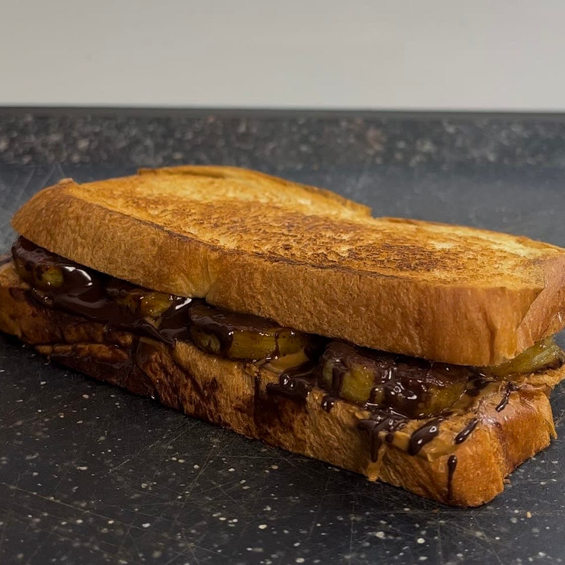 Caramelized banana sandwich