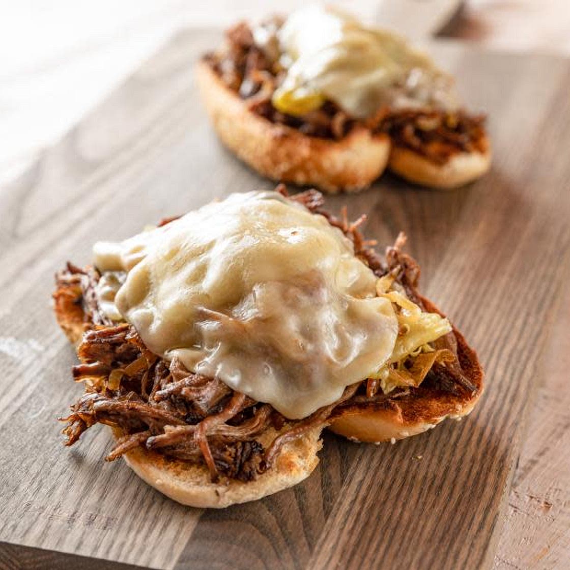 Slow-Cooker Drip Beef Sandwiches