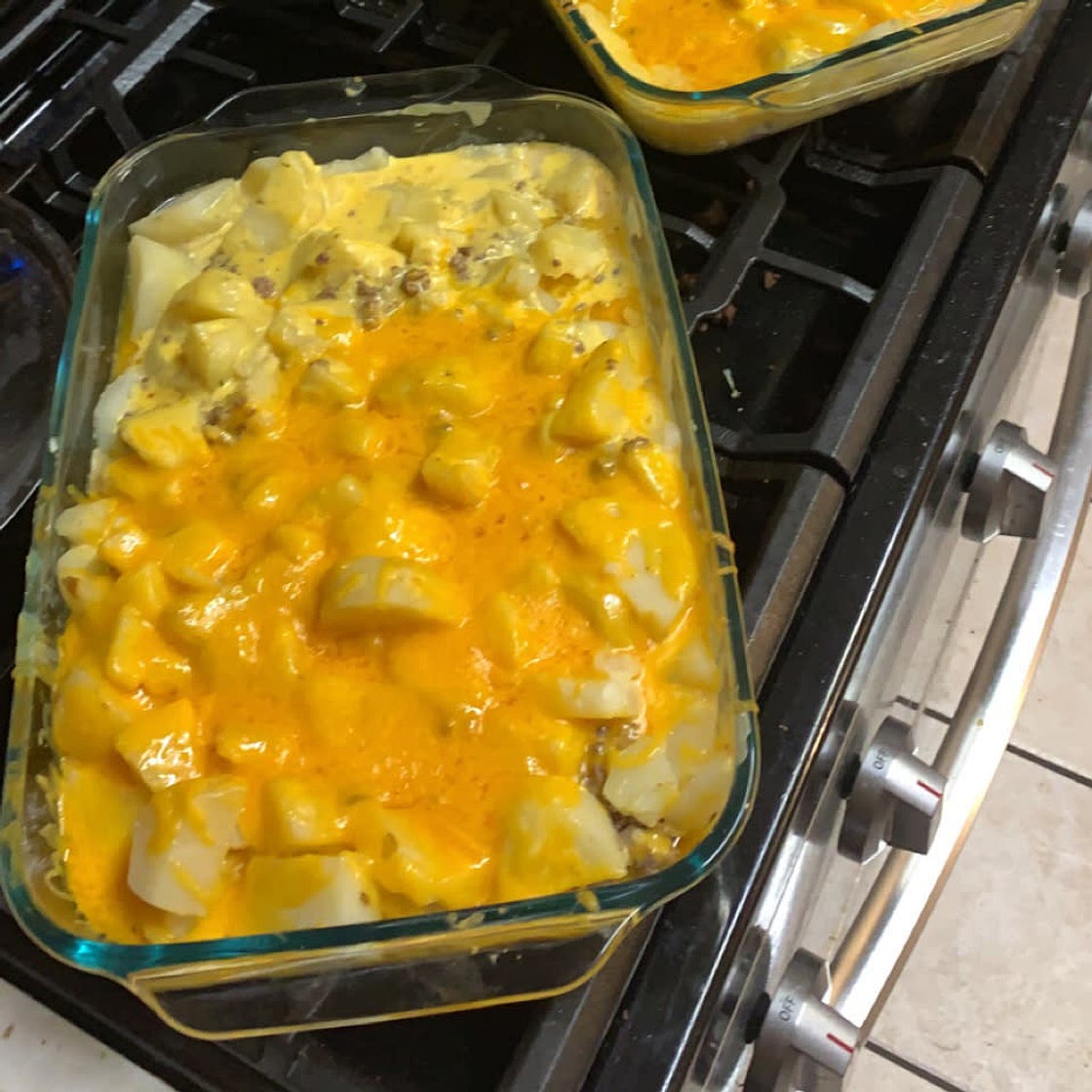 Cheesy Potato & Smoked Sausage Casserole
