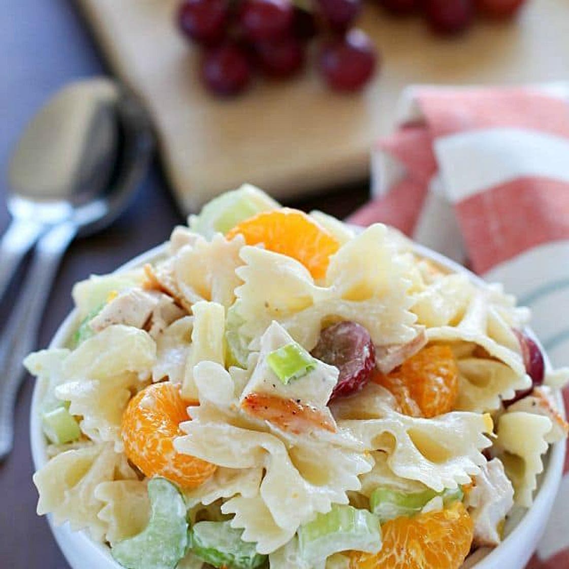 Tropical Chicken Bowtie Pasta Salad