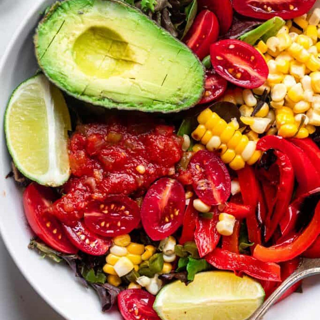 Mexican Grilled Corn Salad with Jalapeno and Avocado