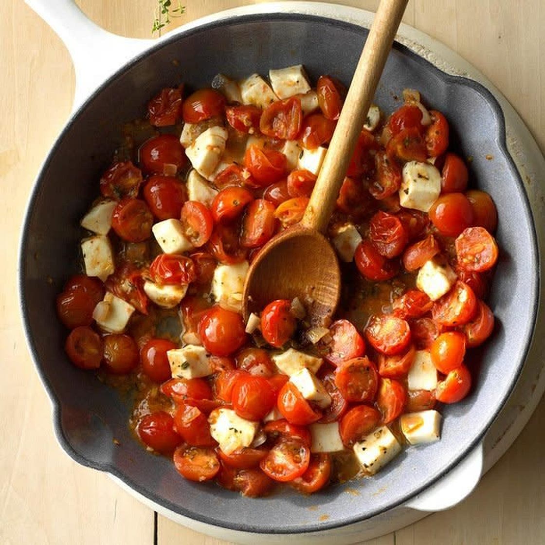 Cherry Tomato Mozzarella Sauté