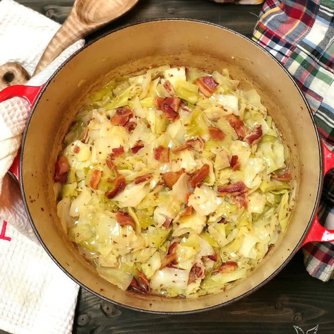 Dutch Oven Cabbage and Bacon