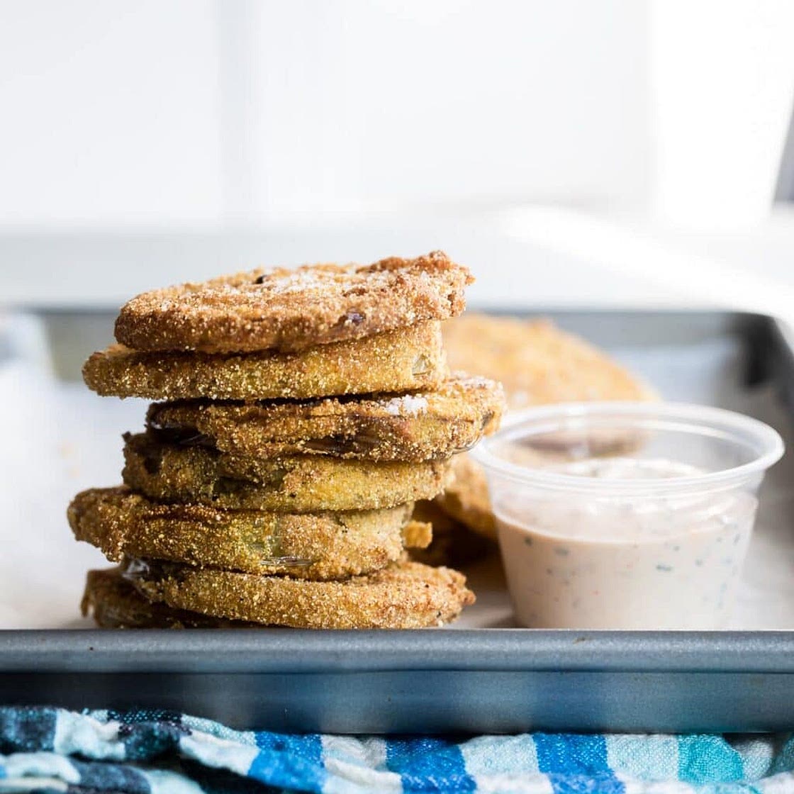 Fried Green Tomatoes with Quick Rémoulade Sauce