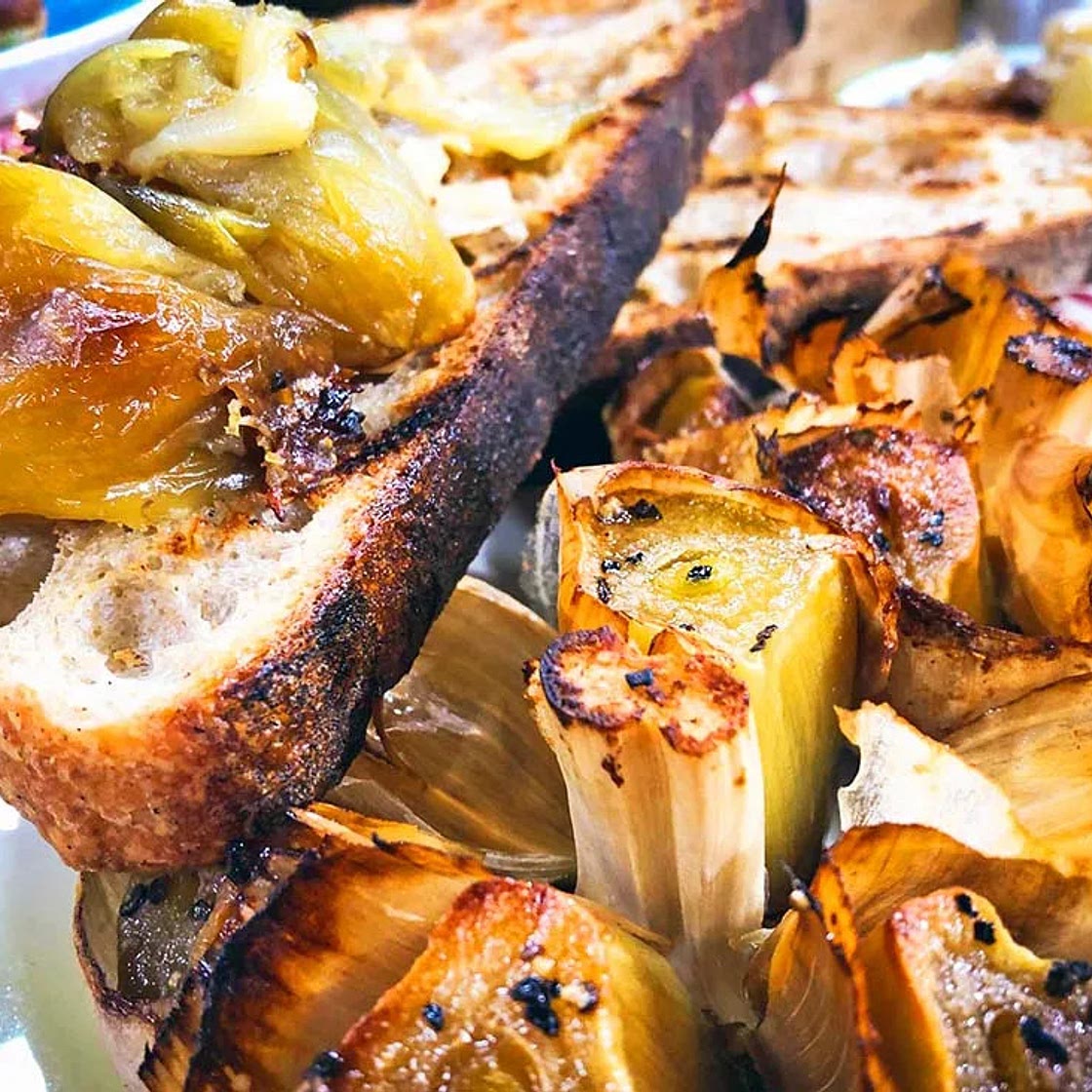 Roasted Elephant Garlic Bread