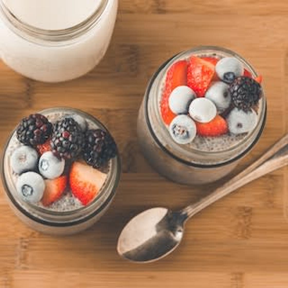 Blueberry Kefir Chia Pudding