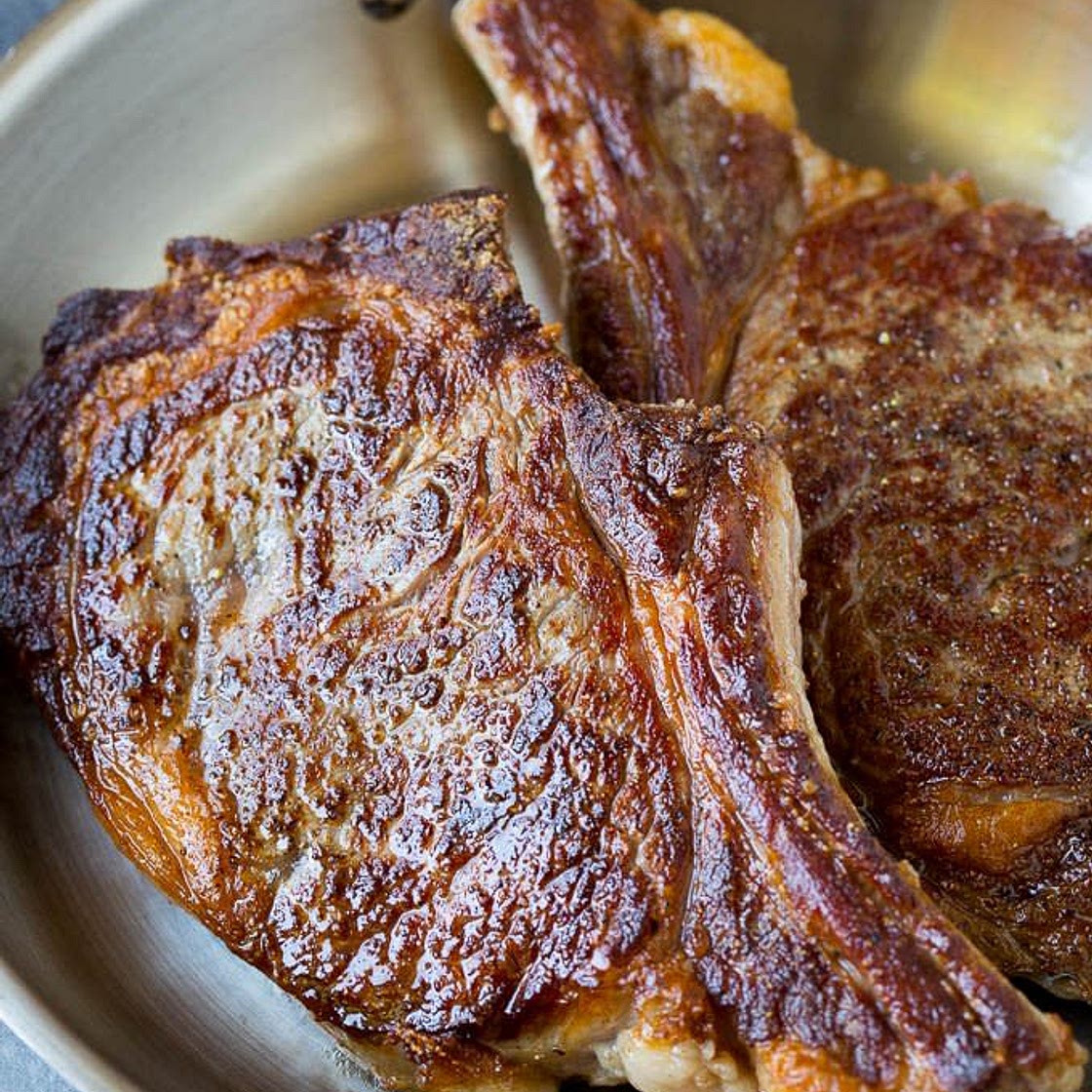 Rib Eye Steak with Garlic Butter