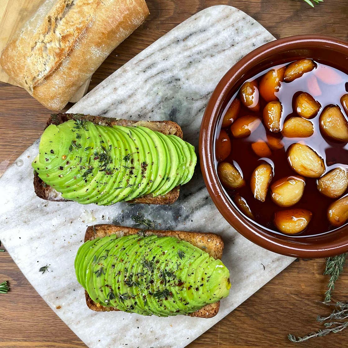 Roasted Garlic Avocado Toast