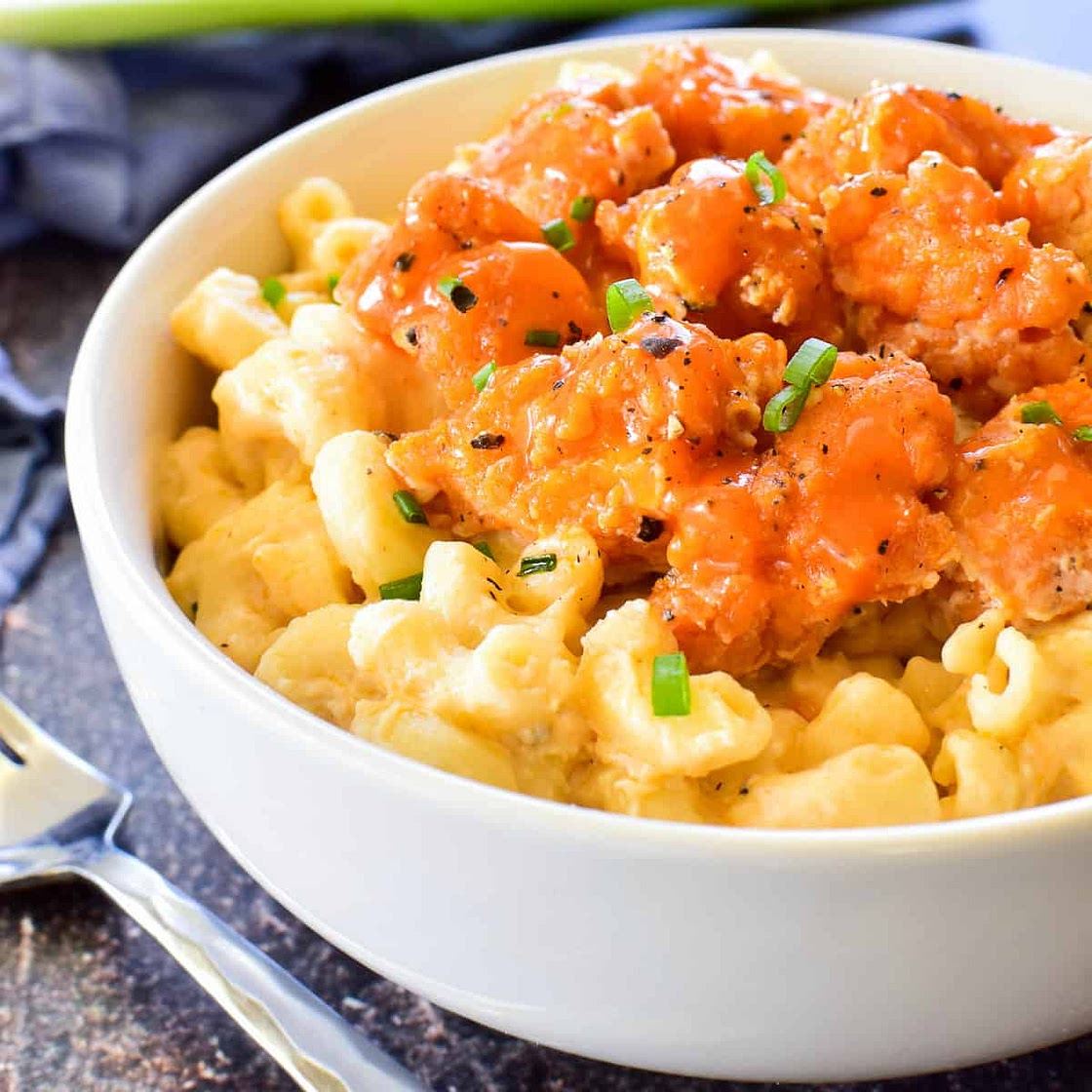 Honey Buffalo Chicken Mac & Cheese