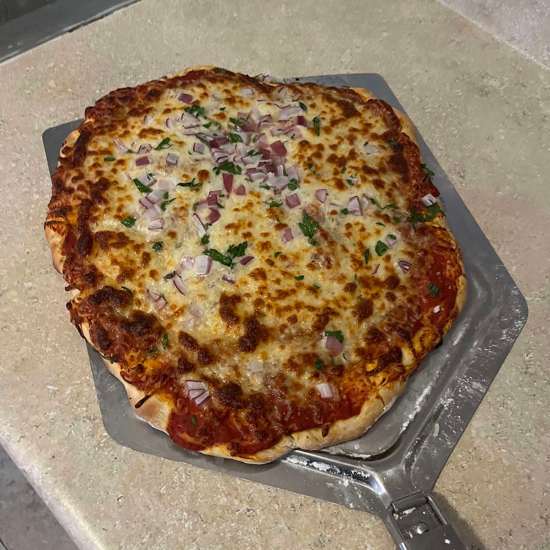 Travis's Deep Dish Pizza Dough ft. Hot Honey
