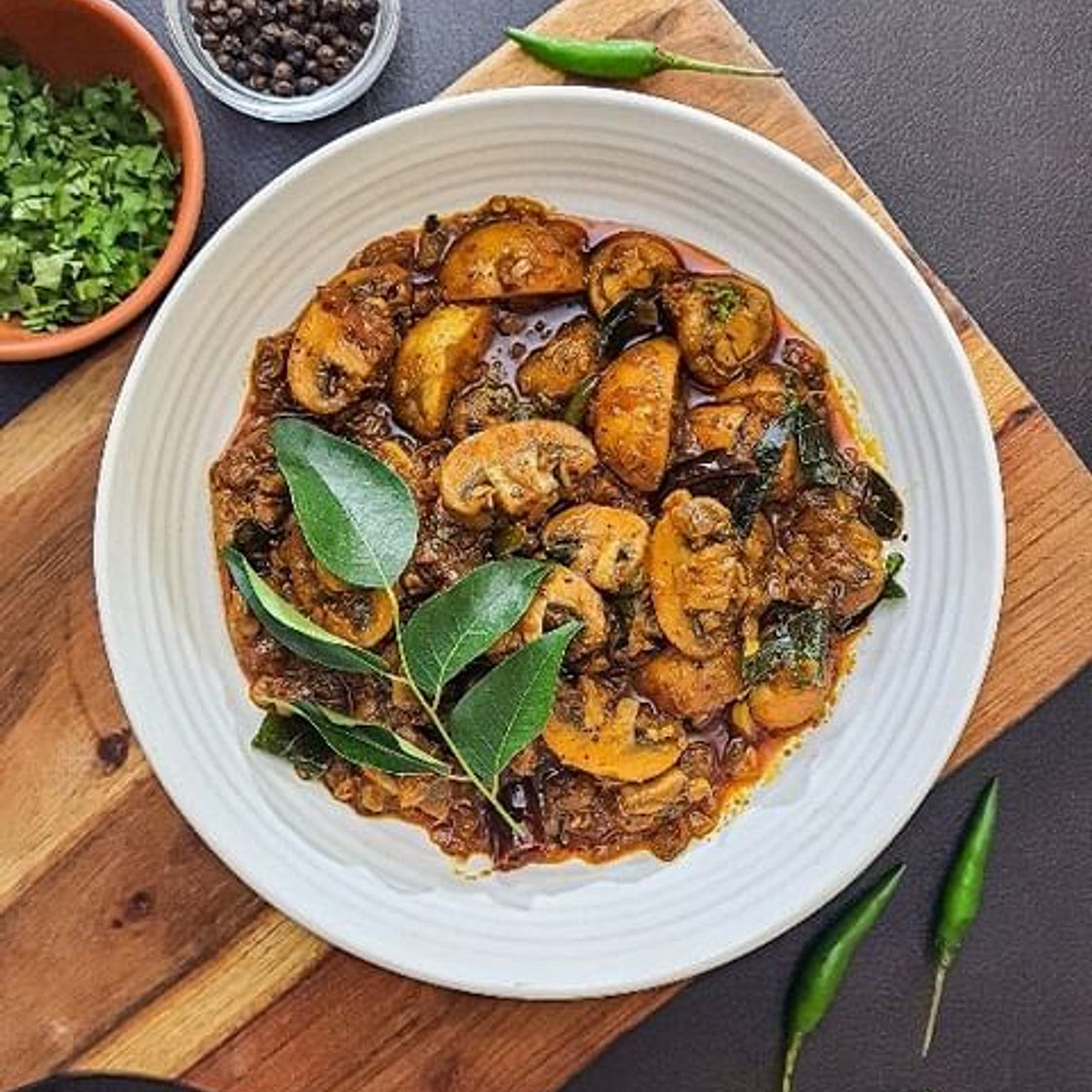 Mushroom Pepper Masala