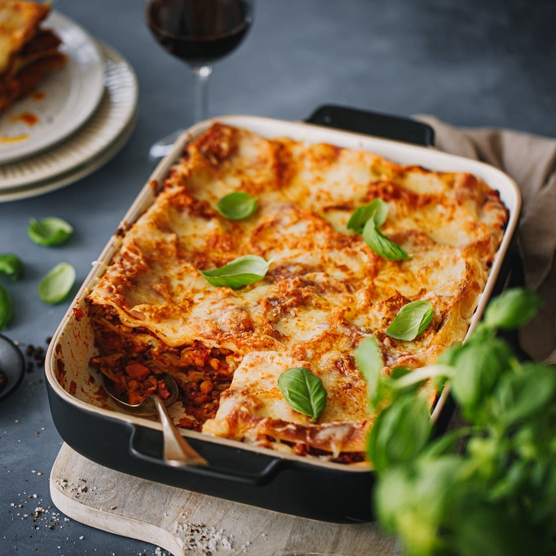Linsen-Lasagne