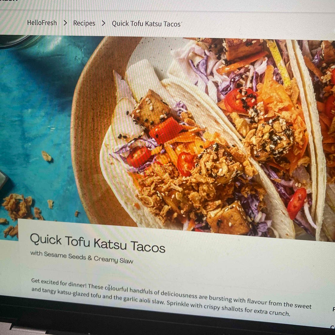 Quick Tofu Katsu Tacos