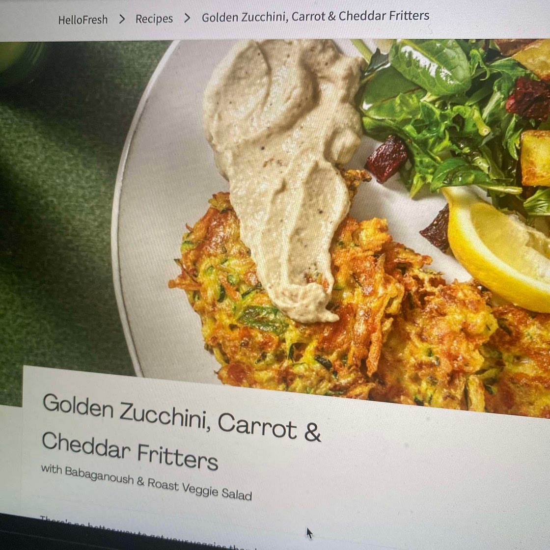 Golden Zucchini, Carrot & Cheddar Fritters