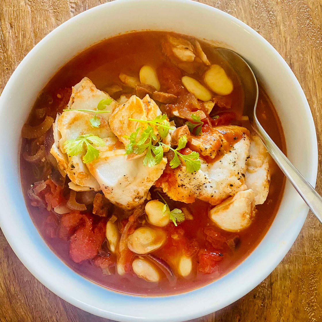 Cod & chorizo stew