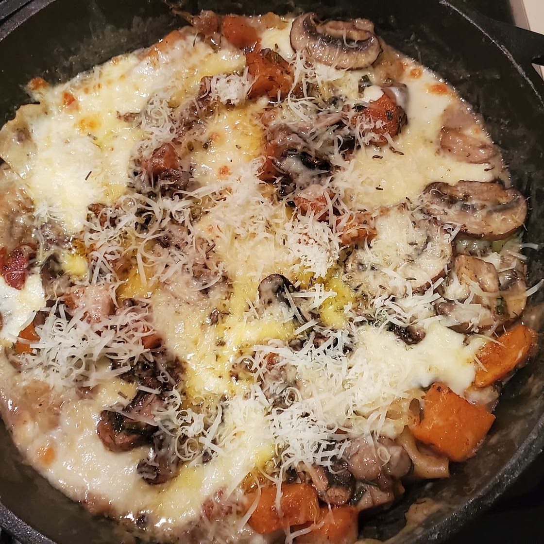 Skillet Mushroom Lasagna