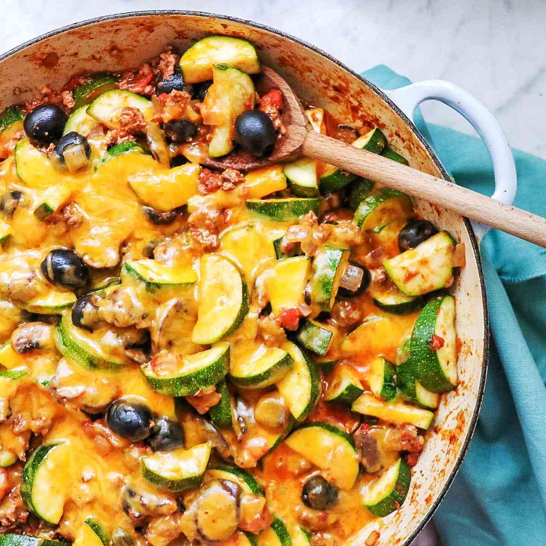 Zucchini and Ground Beef Skillet