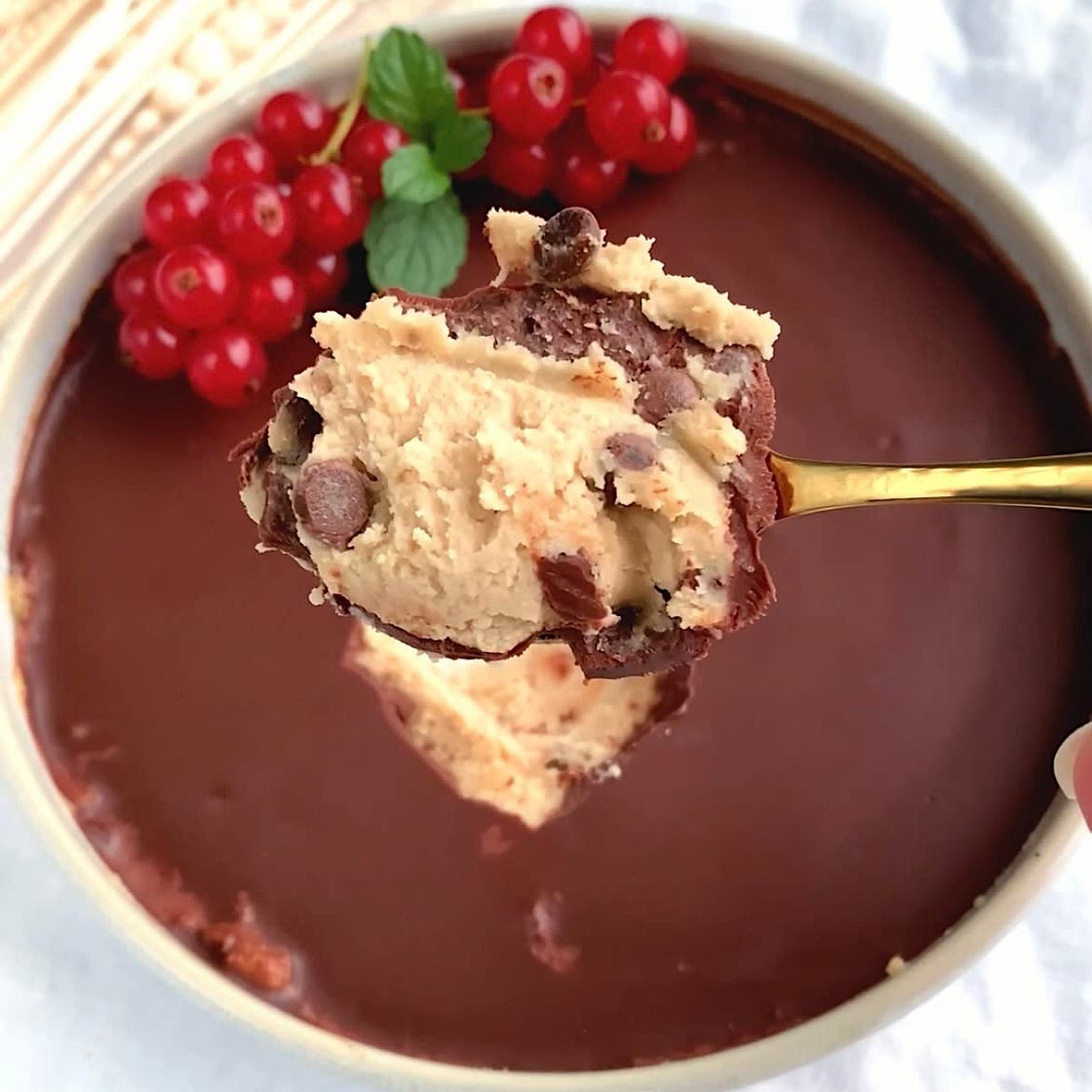 Cookie Dough Bowl with Chocolate Shell