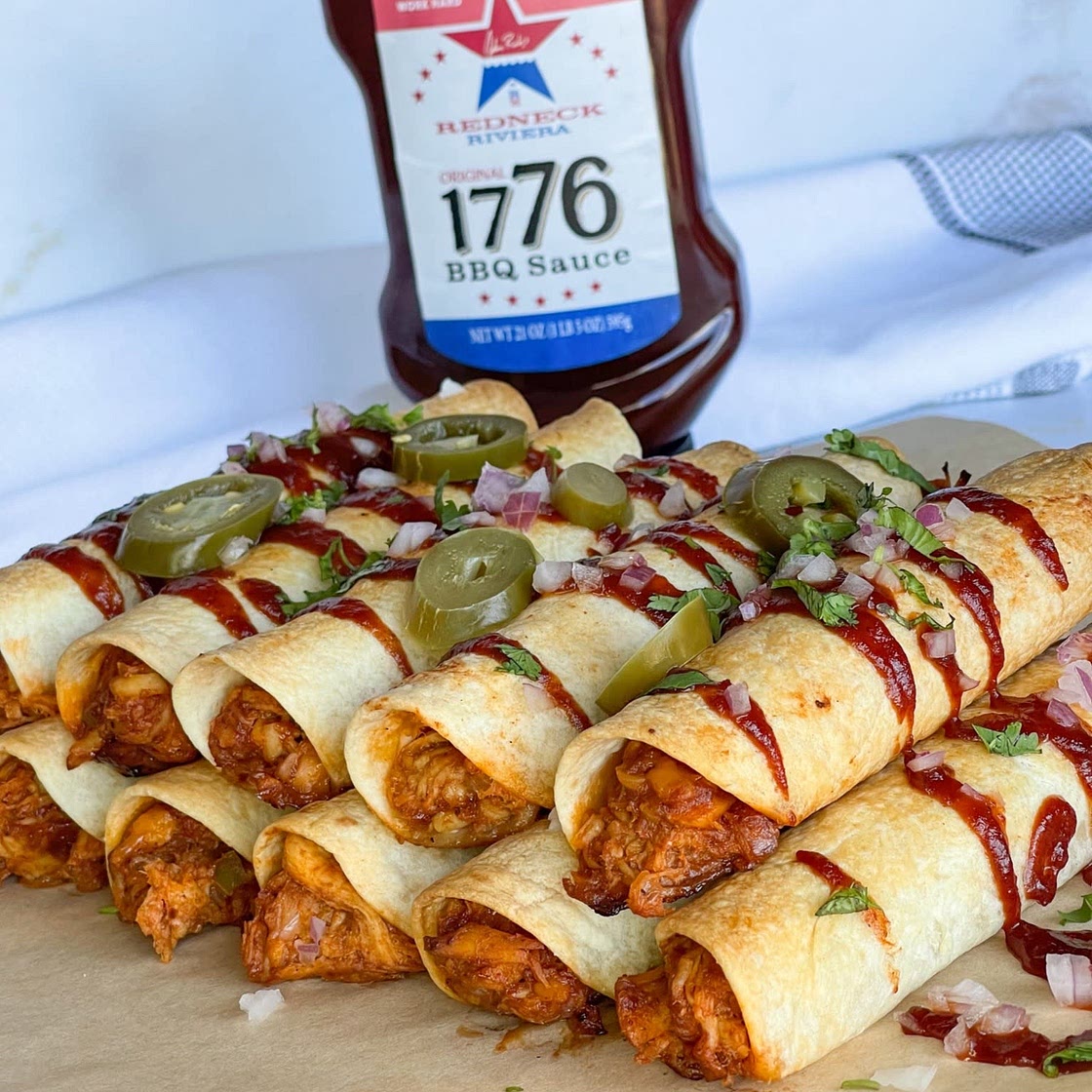 BBQ baked chicken taquitos 