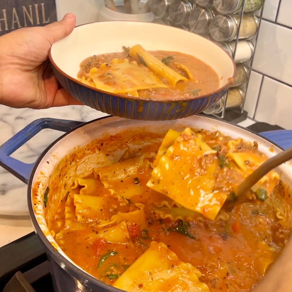 Dairy-free Lasagna Soup