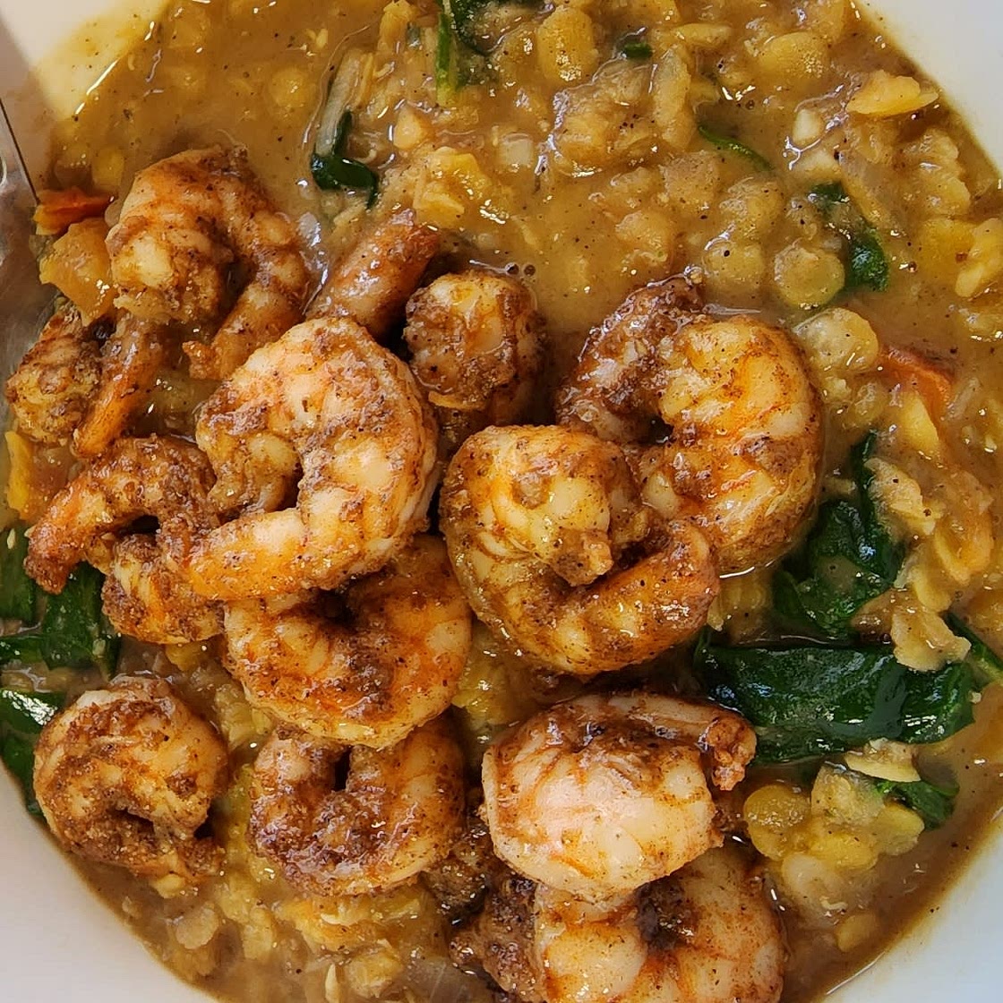 Indian Shrimp and Lentils